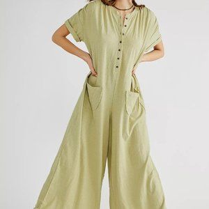 Free People My go-to Jumpsuit Sage Green Small